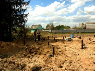 House based on the “Briz” design, Ivanovo Region: foundation and sill strapping