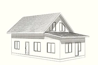 Haus nach individuellem Entwurf, Region Leningrad: Projektvisualisierung