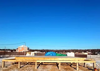 House, “Barnhouse 110” design, TSN homeowners’ association “Orlinye Kholmy”: SIP panel floor at elevation 0
