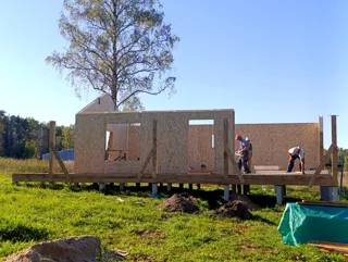 Custom-design house, Ivanovo Region: wall assembly