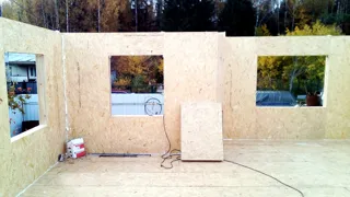 Haus nach Projekt „William 192“, Dorf Timonovo: Wandmontage