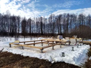 Haus nach Projekt „Mistika - S2.5“, Dorf Velisovo: Fundament und Grundrahmen