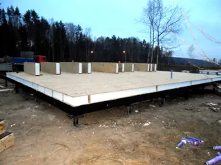 Haus nach Projekt „Slatoust“, Gebiet Moskau: Fundament und Grundrahmen