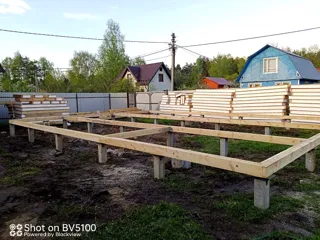 Haus 102 m² nach Projekt „Mistika - E2.8“, Gebiet Moskau: Fundament und Grundrahmen