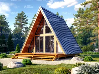 “A-Frame Altay” projesine göre ev, Moskova bölgesi: proje görselleştirmesi
