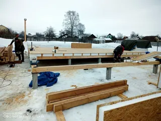 Haus 90,3 m² nach individuellem Projekt, Dorf Pazushino: SIP-Boden auf Höhe 0