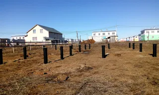 Haus nach Projekt „Gamma“, Kostroma: Fundament und Grundrahmen