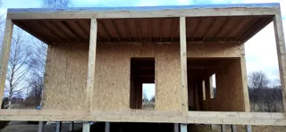 Haus 76 m² nach individuellem Projekt, Dorf Shirokovo: Wandmontage