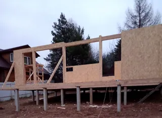 Haus 111,6 m² nach individuellem Projekt, Dorf Troitse Seltsy: Wandmontage