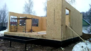 Haus nach Projekt „Ewropa“, SNT „Weteran-5“: Wandmontage