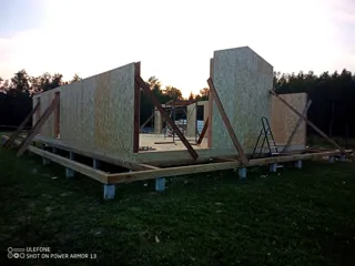 Haus nach Projekt „Barnhouse 110“, Dorf Ivantsevo: Wandmontage