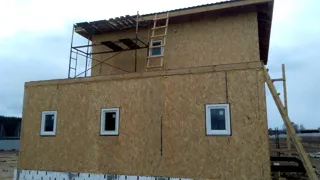 Garage nach Projekt „Slawjanka mini + Garage“, Dorf Nazarovo: zweites Obergeschoss und Dachgeschoss