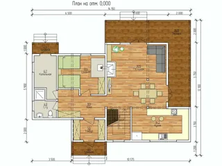 217 m² ev, “Toronto” projesi, Padikovo köyü: proje planı