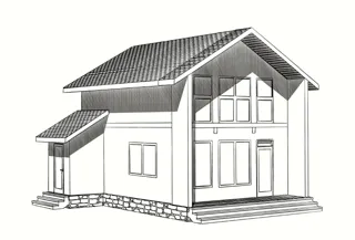 Özel projeye göre 75 m² ev, Severnyy kasabası: proje görselleştirmesi
