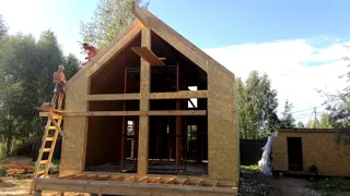 Haus 76 m² nach individuellem Projekt, Dorf Emelyanka: Wandmontage