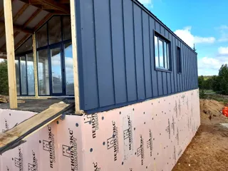 Haus 100 m², Projekt „Barnhouse 76.1“, Dorf Izbizhe: fertiges Haus