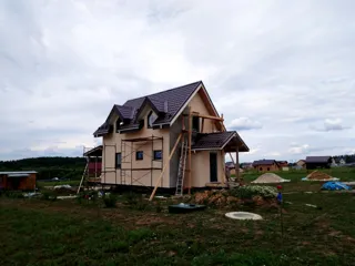 Haus nach Projekt „Garmonija 122.89“, Dorf Shirino: Fertiges Haus