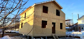 Haus 163,5 m², Projekt „Jessentuki 8x9“, Dorf Ivantsevo: fertiges Haus