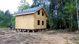 Haus nach Projekt „Metschta pl.4“, Elektrougli: Fertiges Haus
