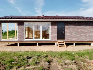Haus 86,6 m² nach individuellem Projekt, Dorf Laptevo: Fassadenverkleidung