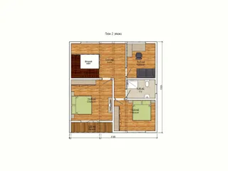 Haus nach Projekt „Jantar mini“, Dorf Kuzmishchi: Projektgrundriss