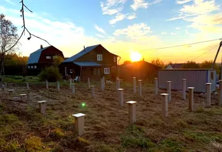 Haus 111,6 m² nach individuellem Projekt, Dorf Troitse Seltsy: Fundament und Grundrahmen
