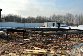 House based on the “Vega” design, Yaroslavl Region: foundation and sill strapping