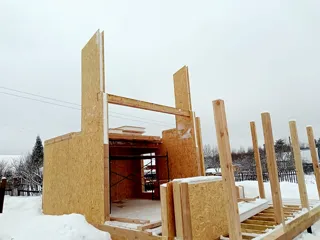 55 m² ev, özel proje, “Ivanovets” SNT: duvar montajı
