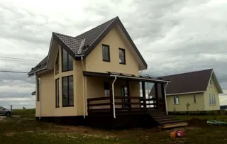Haus nach Projekt „Garmonija 122.89“, Dorf Shirino: Fertiges Haus