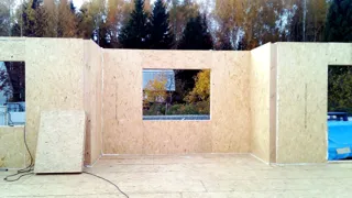 Haus nach Projekt „William 192“, Dorf Timonovo: Wandmontage
