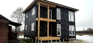 House based on the “Patio” design, Mikhaylovskoe village: completed house