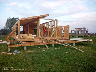 Haus nach Projekt „Barnhouse 110“, Dorf Ivantsevo: Wandmontage
