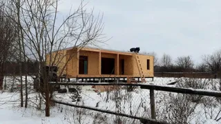 Haus nach Projekt „Mistika - E2.5“, Dorf Okorkovo: Wandmontage