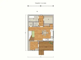 Haus nach individuellem Entwurf, Dorf Kudinovo: Grundriss des Projekts