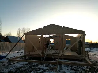 Haus 65,4 m² nach individuellem Projekt, Dorf Striznevo: Wandmontage