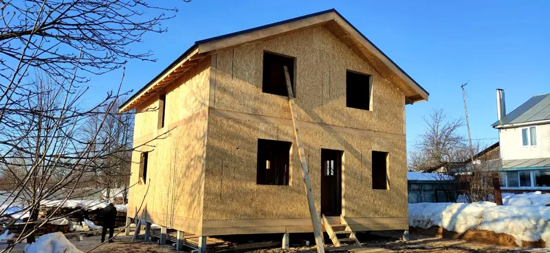 Haus mit 163,5 m² nach dem Projekt „Jessentuki 8x9“, Dorf Ivantsevo