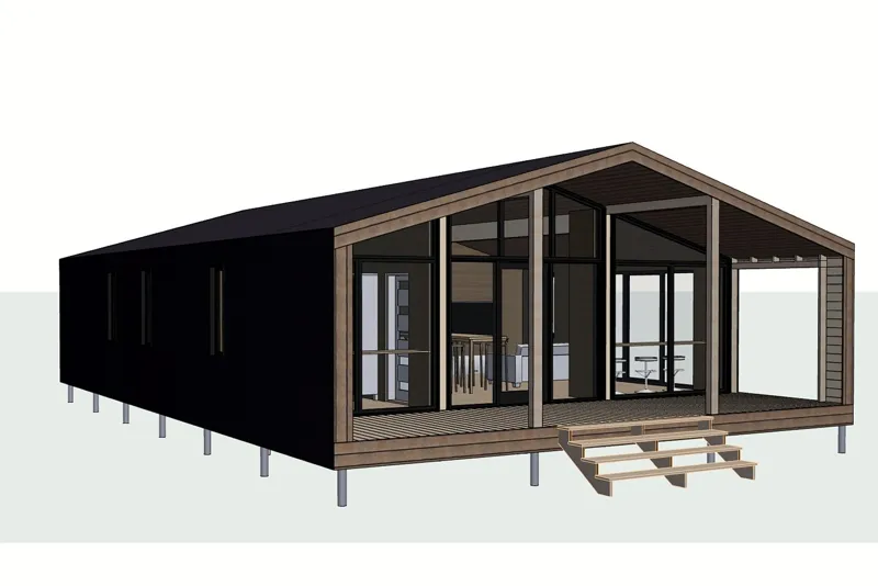 Haus 136 m², Projekt „CHALET 136 zur Selbstmontage“, SNT „Rodnitschkowoe“