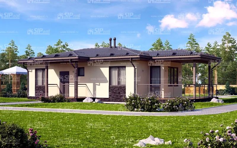 Haus mit 110 m² nach dem Projekt „Skaska“, Dorf Knyazevo