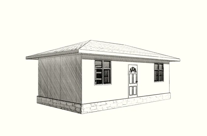 Haus 41,5 m² nach individuellem Projekt, Dorf Meshkovo MO