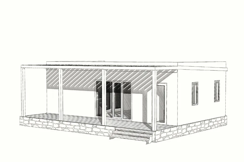 Дом 61,5 м² по индивидуальному проекту, п. Волга